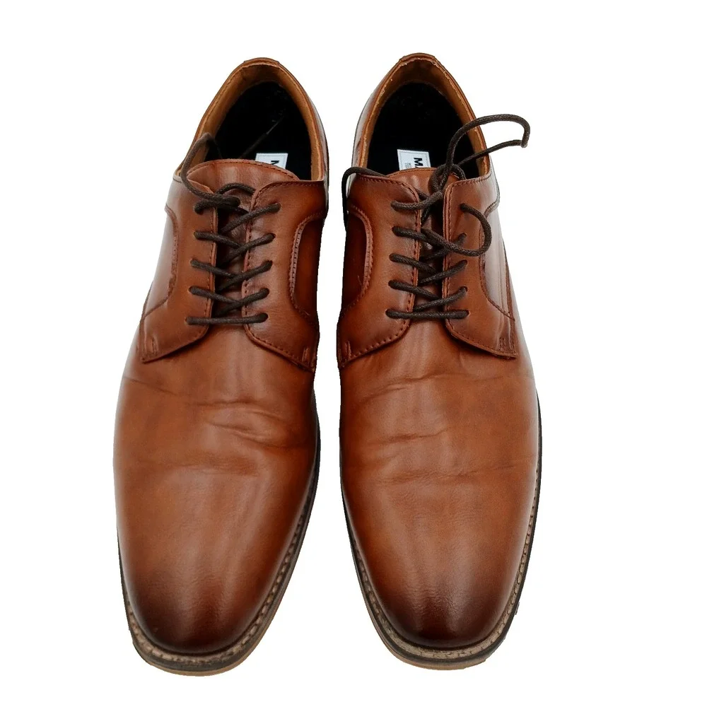 Steve Madden Ortholite men's brown‎ lace‑up oxford dress shoes Size 13